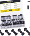 Built Different M6 Hex Socket Cap Bolt And Barrel Nut Assortment Kit Packs Five Dead Straight Lengths with 120pc black hex bolts.