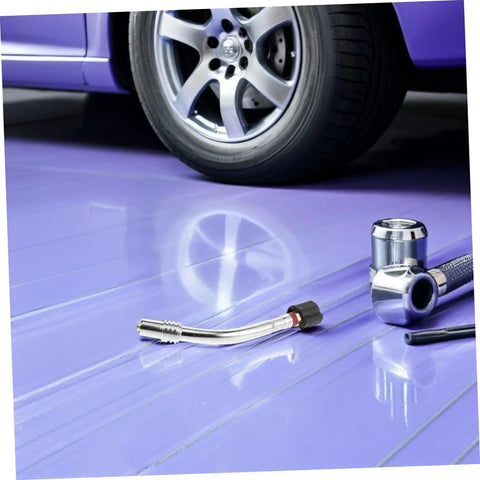 Pro Grade Curved Tube Welding Torch Replacement Neck Assembly With Optimized Gas Flow And High Temperature Resistance Alloy Material For Easy Tool Swaps And Durable Performance, curved alloy neck on purple car