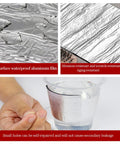 Surface waterproof aluminum film section and demonstration of self-repair feature, Heavy Duty Waterproof Roof Underlayment Roll.