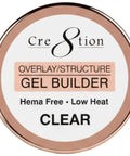 Overlay Builder Gel In A Jar Clear Low Heat Self Leveling Nail Extension Gel For Overlays And Apex Structure Hema Free TPO Free 0.3 Oz