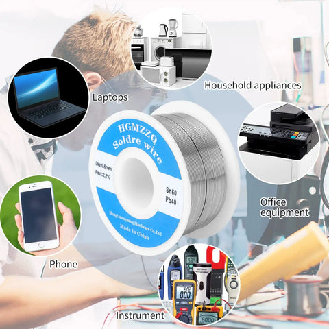 60/40 Tin Lead Solder Wire With Rosin Core For Electronics Soldering DIY Friendly 1.0mm Diameter 1 Lb Spool with electronics