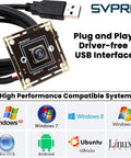 12MP Auto Focus USB Camera Module For PC And Laptop With 4K 30fps And 1080P 60fps UVC USB Two Point Zero Webcam Board Great For Streaming And Vid Calls Industrial Machine Vision IMX362 Sensor PDAF showing compatible systems