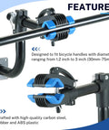 Curved Bike Repair Stand For Bench Mount Heavy Duty Workstand, 360° clamp, carbon steel, rubber, ABS, 30-75mm support