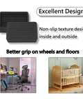 Non Slip Rubber Furniture Caster Cups For Wheels Floor Protection 8 Pack Quick Install with non-slip texture, use on chair and crib