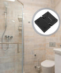 304 Stainless Steel Shower Door Hinges 180 Degree Glass Clamp For Frameless Bathroom Doors Matte Black Heavy Duty