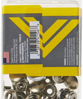 Snap Fastener Kit With Six Durable Snaps And A Two Piece Setting Tool For Easy Clothing And Leather Closures in packaging