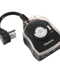 Outdoor Timer Outlet Waterproof Mechanical Dial Set And Forget It 24 Hour Plug In Light Timer With 2 Grounded Outlets For Outdoor Lights