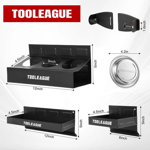 Rock Solid Magnetic Tool Organizer Trays With Soft Rubber Base Built Tough For Garage Workbenches Holds Wrenches Power Tools And Fasteners Without Scratching Surfaces