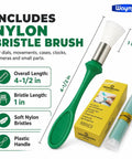 Rodico 6033 Cleaning Putty Bar Kit With Nylon Bristle Brush, 4.5-inch plastic handle, 1-inch soft nylon bristles for watch repair.