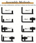 4 Pieces Sliding Closet Barn Door Floor Guide Kit With Flush Wall Mount Design And Bottom Adjustable Roller