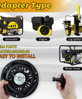 Heavy Duty Recoil Starter Compatible With Champion Generators 196cc 212cc 224cc Pull Start Assembly with adapter for generators, engines.