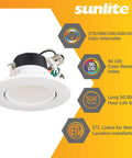 LED 4 Inch Round Retrofit Gimbal Recessed Downlight With E26 Medium Base 8W 65W Equivalent 30 Degree Tilt Dimmable ETL Listed