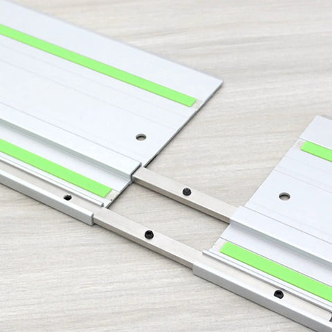 Stainless Steel Self Aligning Rail Joiner Kit For Track Saw With T Slot Fit Includes Screws And Wrench Seamless Extension