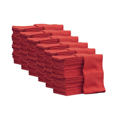 500 Pack 14x14 Shop Towels For Auto Mechanics 100 Percent Cotton Lint Free Commercial Grade Red Rags