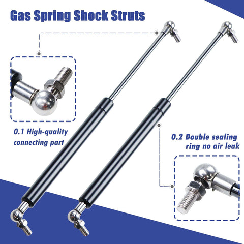 15 Inch 100Lb Gas Struts Two-Pack With Brackets For Heavy Duty Lift Support In Motorhomes, RV Doors, Boat Hatches, Camper Shells, Tool Box Lids And Cabinets Hydraulic Shock Springs