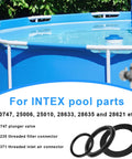 Pool with 12 Piece Pool Hose Washer And Ring Replacement Kit With O Rings And Washers For Intex Pool Seal Plunger Valve And Replacement Gasket 10262 10745 10255