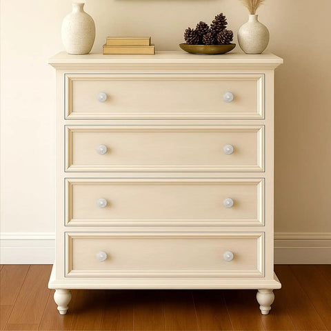 10 Pack Brushed Satin Nickel Cabinet Knobs and Nickel Cabinet Pulls Zinc Hardware for Kitchen Cabinets and Dresser Drawers No Fuss Easy Install Durable Finish for Cabinets Vanities and Drawer Fronts on white dresser