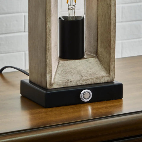Base of 25 Inch Farmhouse Table Lamp With USB C And USB A Ports, Three Way Dimmable Touch Control And Built In Nightlight