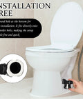 Black Coquette Bow Toilet Bolt Covers Set Of Two - Durable Ceramic Screw Nut Caps For Bathrooms - Easy installation on a toilet.