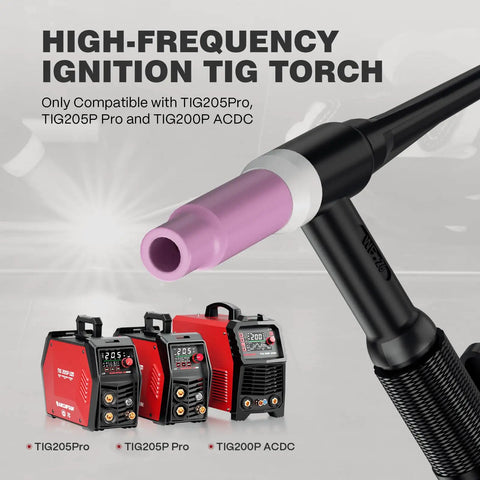 WP26 TIG Torch With Air Cooled High Frequency Start Beefy 13 Ft Cable 150 A Dinse 35 To 50 MM2 Connector Easy Hookup
