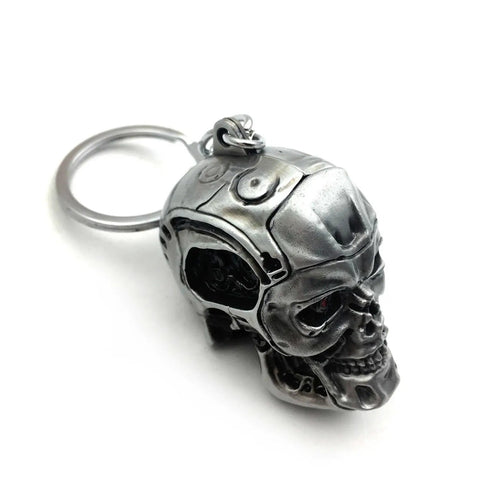 Creative Motorcycle Skull Key Chain Dope 3D Pendant Key Fob For Bikers And Cyclists Durable metal ring accessory with skull design