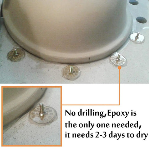 Bulletproof Undermount Sink Clips With Quick Grip Epoxy Tape 10 Pack Zinc Steel Brackets For No Sweat Granite Quartz Kitchen And Bathroom Cabinet Installations