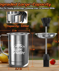 All In One BBQ Basting Brush And Sauce Cup Set For Grilling, stainless steel brush and cup, 510ml, 6.7-inch handle