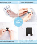 Installation steps for Shower Wall Razor Holder With Metal Adhesive Mounts 304 Stainless Steel Razor Hooks, Matte Black