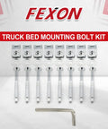 Beefy Truck Bed Mounting Hardware Kit with Eight Bolts Washers and Captured Nuts Replacement for 1999 2016 Ford Super Duty