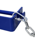 Super Heavy Duty Steel Drum Lifter Ring And Barrel Clamp For Forklift with chain and hook detail for 55 gallon barrels.