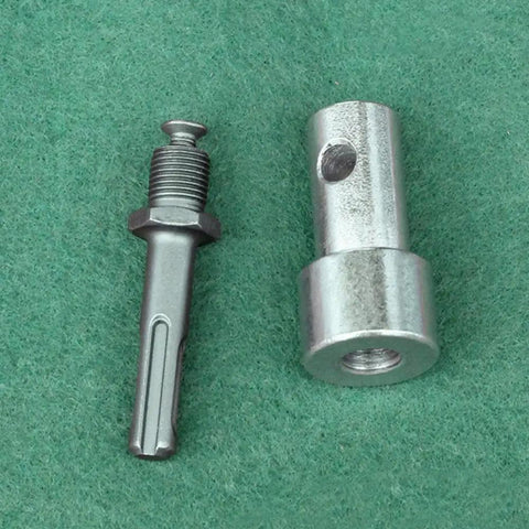 DIY Friendly SDS Earth Auger Converter Drill Bit Adapter with Square Arbor for Power Tools displayed on green background