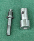Electric Drill Bit Adapter For Square Earth Auger Arbor Converter with heavy duty metal, shown on green background