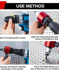 Heavy Duty M3 Through M8 Electric Rivet Gun Adapter Kit With Hardcase Storage For Auto Shop And Diy Fabrication Work, using torque adjustments.