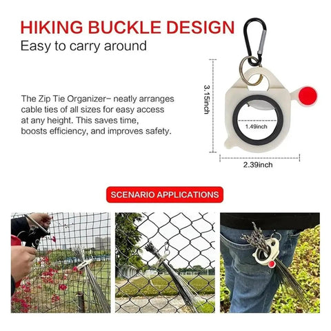 Heavy Duty Stainless Steel Cable Tie Tool Kit With 150 Pcs Metal Zip Ties for Fence, Garden, And Electrical Use, compact zip tie organizer.