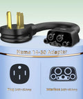 Slick Plug And Play Nema 14 50 Adapter For Tesla Gen 2 Mobile Connector with 240V socket and interface visible.