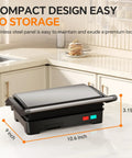 Upgrade Your Kitchen Game With This 1000W Panini Press And Grill on kitchen countertop, compact design, stainless steel.