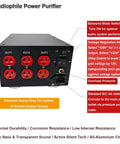 Balanced Isolation Power Conditioner And Noise Filter For Hifi Rig Setup 500 Watt Transformer with multiple US outlets and switches.