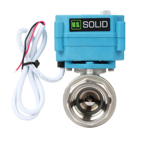 Motorized Ball Valve IP67 Waterproof Outdoor Ready 1 Inch Stainless Steel Full Port Valve With Protective Cover 9 To 24 Volt Two Wire Auto Return Normally Closed