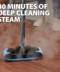 Top Shelf Multipurpose Steam Cleaner Packs 18 Slick Nozzles For Chemical Free Deep Cleaning Wallpaper Removal And Tough Daily Household Surface Scrubbing in action on hardwood floors.