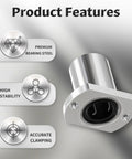 LMH6UU Flange Linear Ball Bearings 6mm ID X 12mm OD X 19mm Length with product features like premium steel, stability, accurate clamping