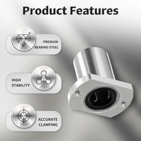 LMH6UU Flange Linear Ball Bearings 6mm ID X 12mm OD X 19mm Length with product features like premium steel, stability, accurate clamping