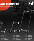Set Of 4 Front And Rear Sway Bar Links Kit For Ford Explorer 2011 2019 And Police Interceptor Utility 2013 2019 Stabilizer Bar End Links Replacement For Anti Roll Suspension Upgrade With Easy Install displayed on promotional image.
