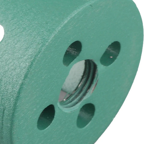 Top Tier Recessed Light Hole Saw Kit With Dust Bowl For Drywall Ceiling Drilling. green alloy steel cutter with dust bowl close-up