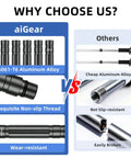 Comparison between Beefy Five Section Tactical Hiking Stick With Adjustable Walking Staff Aircraft Aluminum 6061 T6 and others.