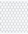 1-Inch Hex Matte White Porcelain Tile For Floor And Wall Mosaic, Mesh Mounted, 11.88 X 13.25 Inches, Low Sheen Finish