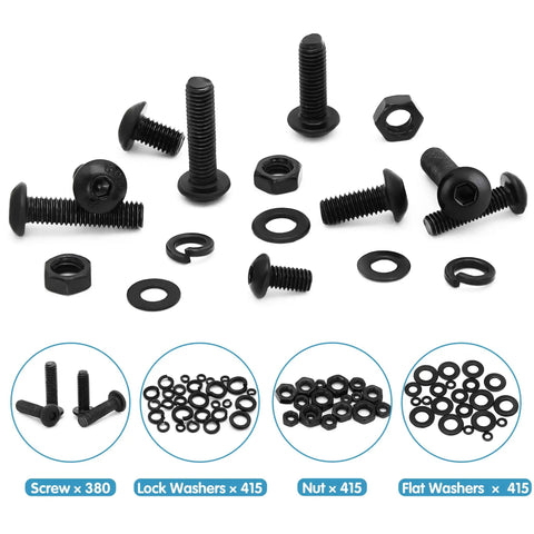 1625 Piece Metric Screws Bolts And Nuts Assortment Kit With Lock And Flat Washers M2 M3 M4 M5 Hex Socket Head Screws And Nuts