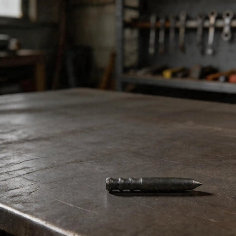 Heavy Duty Center Punch Locator For Metal Drilling High Hardness Spot Punch Tool on a dark workbench surface.