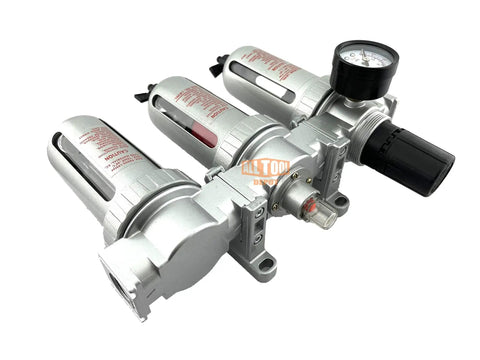Half Inch NPT Mid Flow Three Stage Pro Grade Combo Water Filter Pressure Regulator Coalescing Filter Desiccant Dryer System
