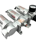 Three Eighths NPT Mid Flow Filter Regulator Coalescing Desiccant Dryer System With Wall Mount Bracket For Compressed Air Lines Poly Bowls