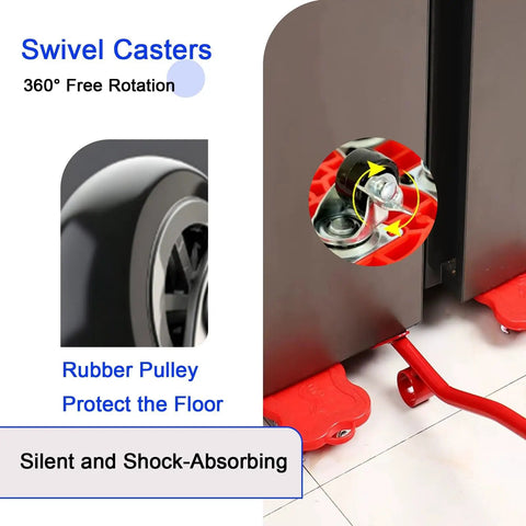 Swivel casters of Heavy Duty Furniture Dolly Platform Featuring Rock Solid Omnidirectional Swivel Casters For No Sweat Heavy Gear Hauling.